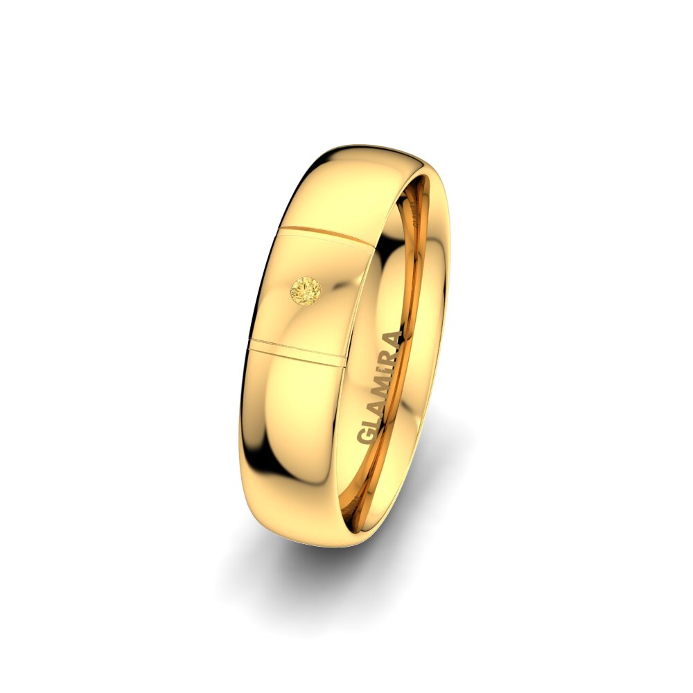 Diamant Jaune Alliance pour femme Essential Passion 5 mm