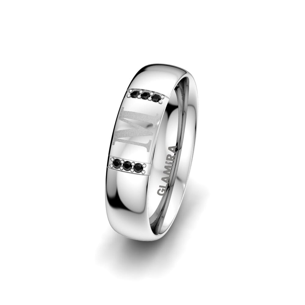 Zafiro negro Anillo Boda Mujer Essential Duty 5 mm