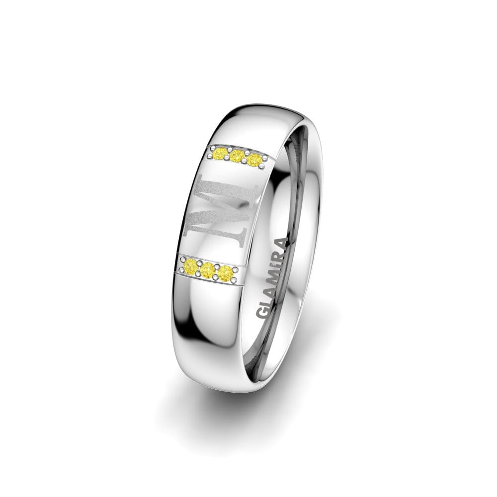 Zafiro amarillo Anillo Boda Mujer Essential Duty 5 mm