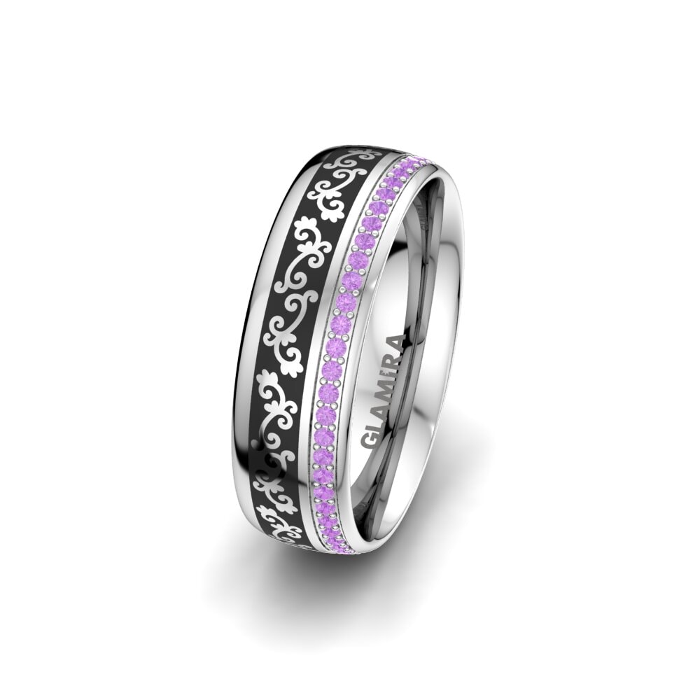 Amethyst Women's Wedding Ring Essential Touch 6 mm