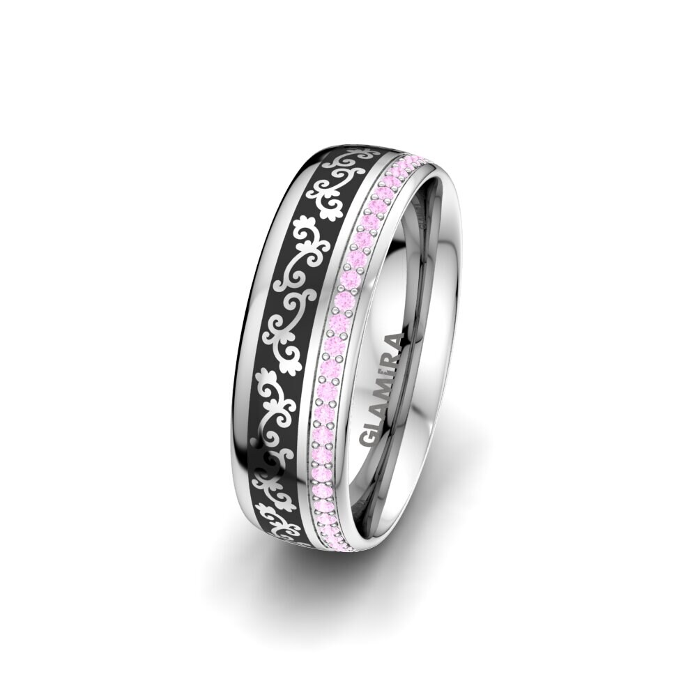 Pink Sapphire Women's Wedding Ring Essential Touch 6 mm