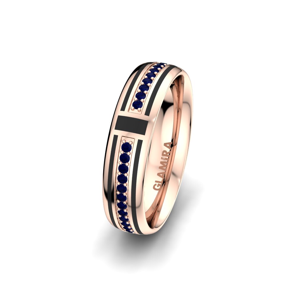 Or rose 585 Saphir Alliance pour femme Golden Sign 5 mm