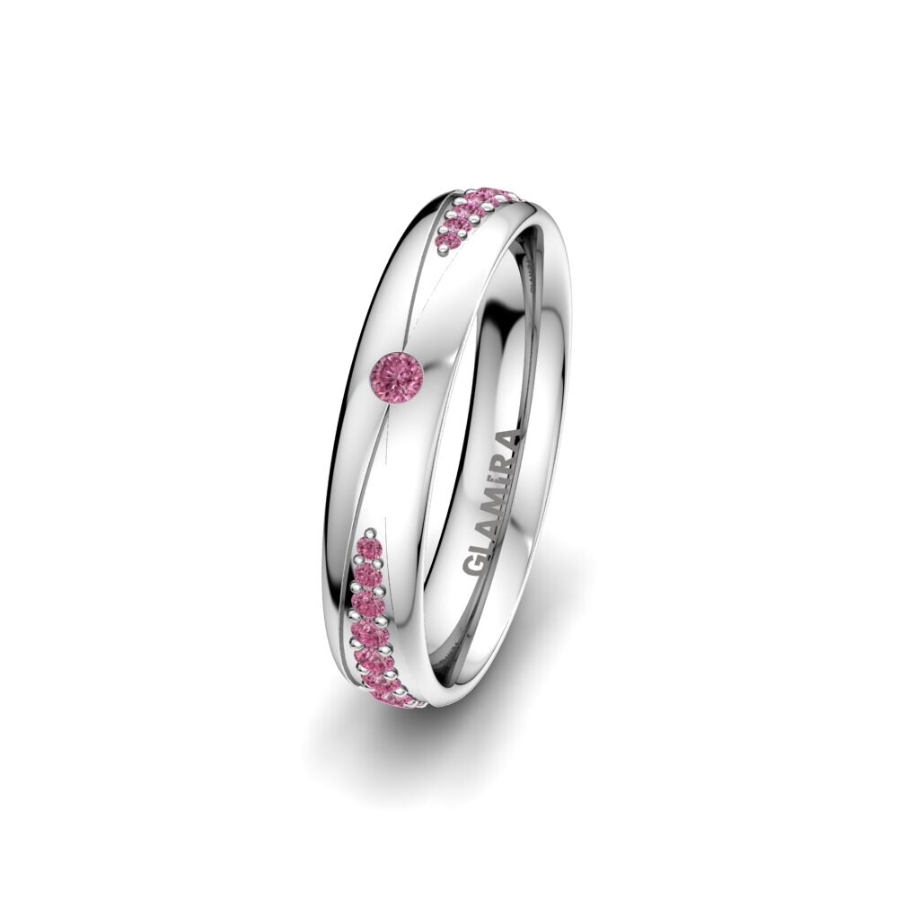 Compre Starting Compre Anel de Casamento Unique Start 4 mm em 925 Prata de lei Granada ...