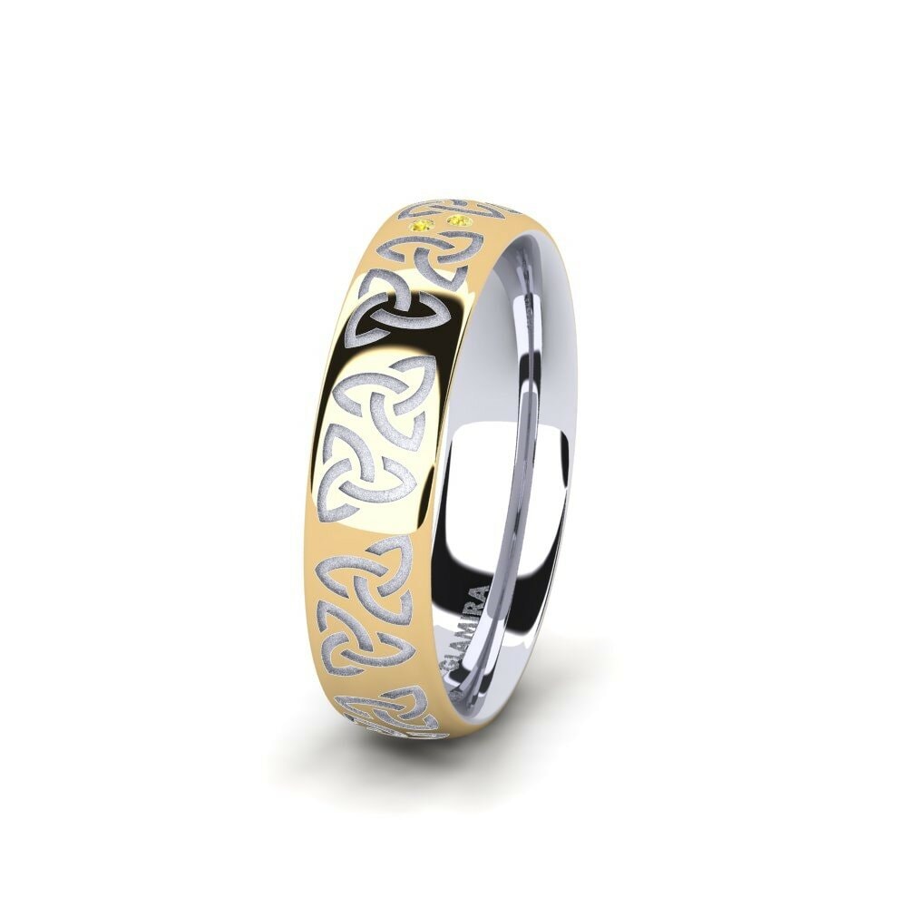 Anillo Boda Mujer Charming Harmony 5 mm Zafiro amarillo