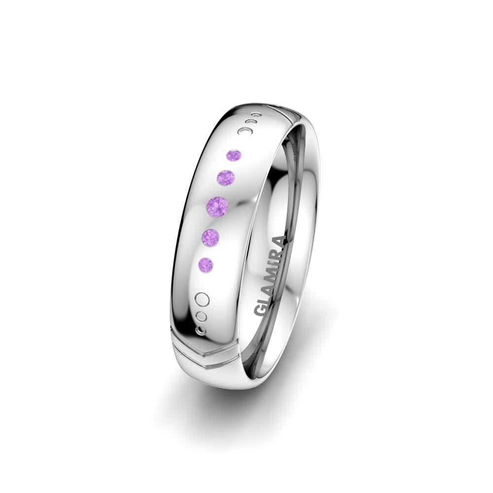 Amethyst Women's Wedding Ring Gorgeous Glory 5 mm