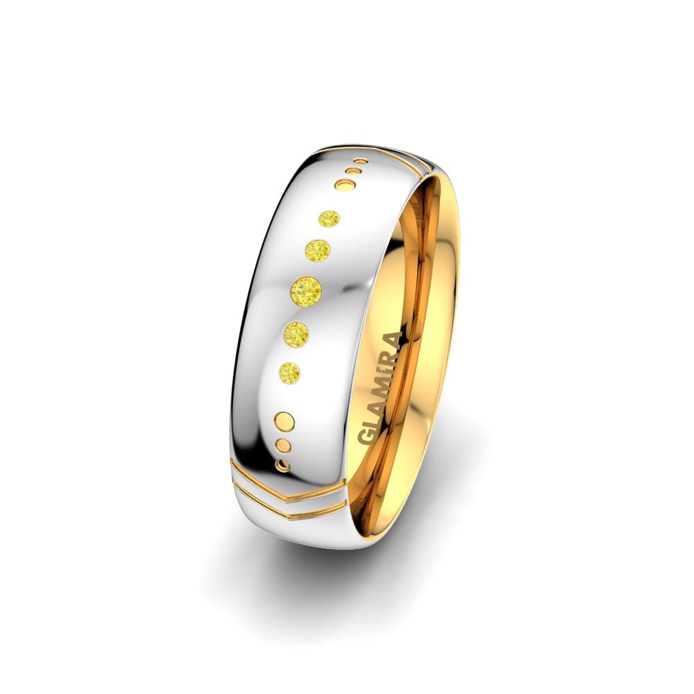 Saphir Jaune Alliance pour femme Gorgeous Glory 6 mm