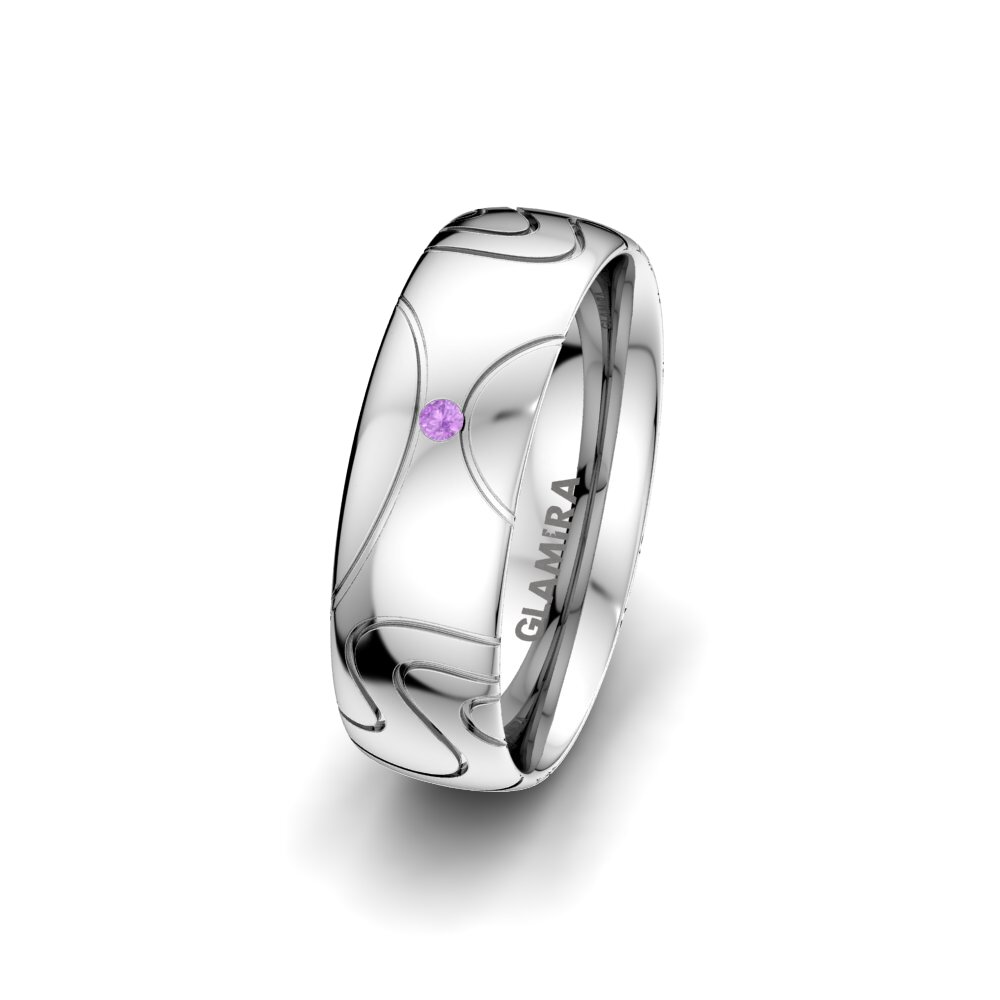 Amethyst Women's Wedding Ring Gorgeous Life 6 mm