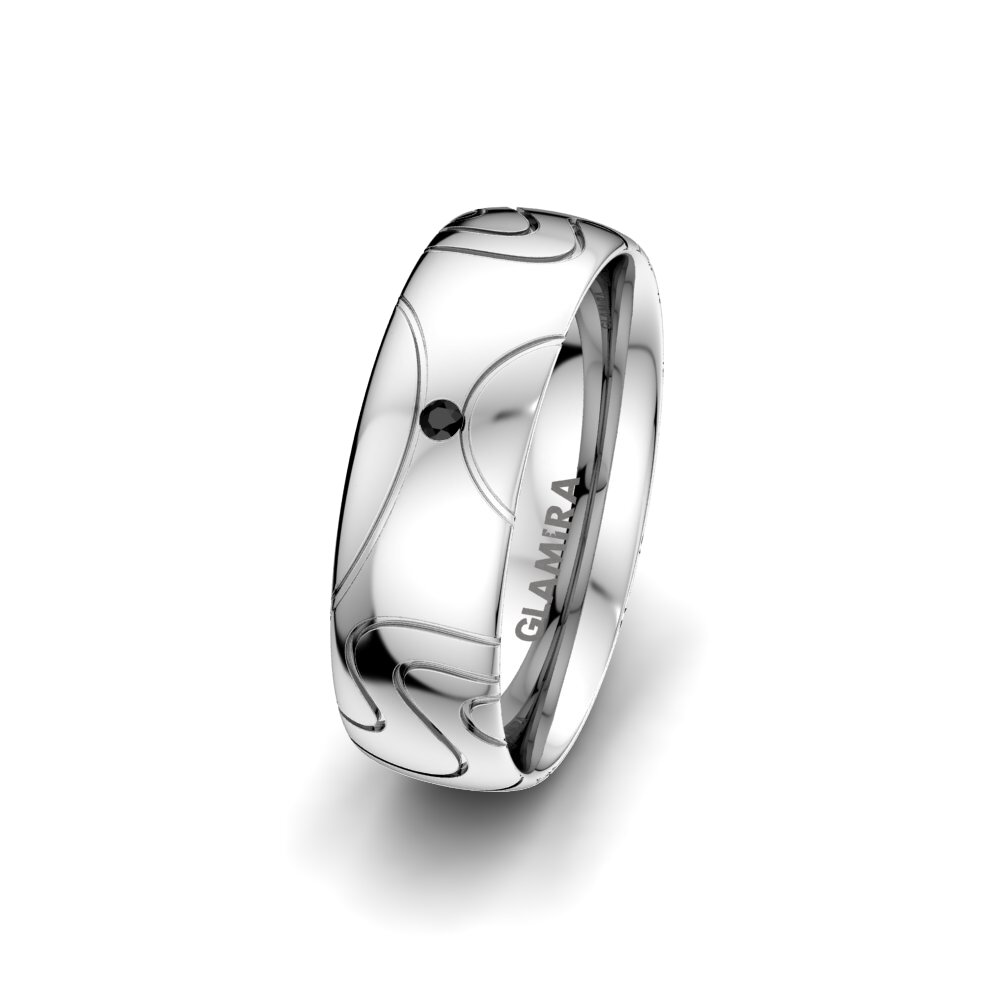 Black Diamond Women's Wedding Ring Gorgeous Life 6 mm