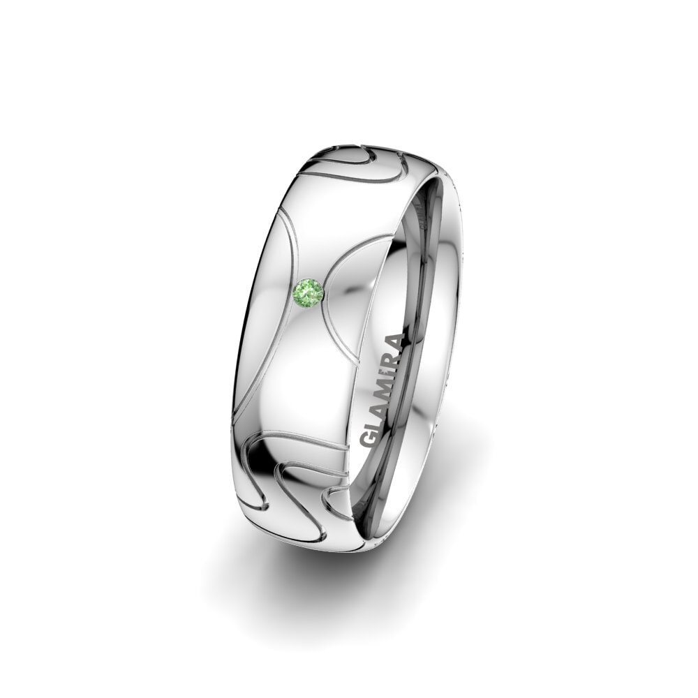 Green Diamond Women's Wedding Ring Gorgeous Life 6 mm