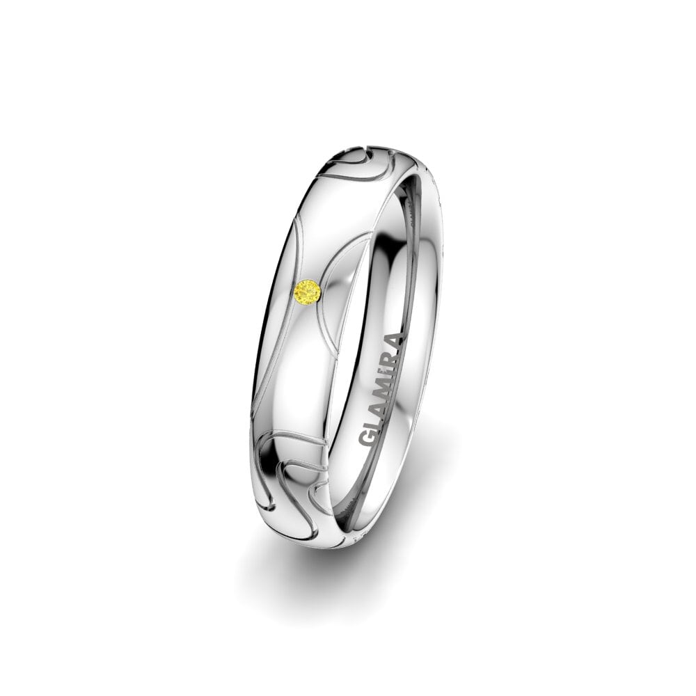 Zafiro amarillo Anillo Boda Mujer Gorgeous Life 4 mm