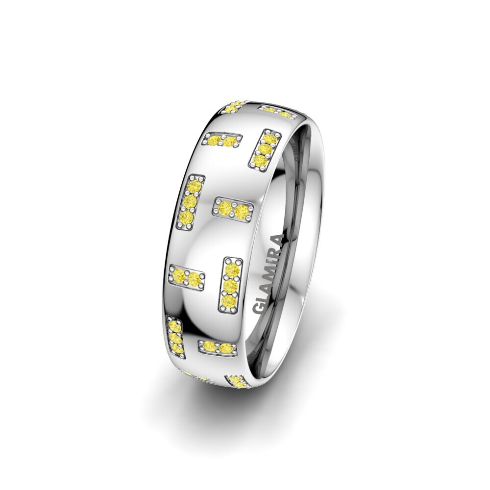 Saphir Jaune Alliance pour femme Grace Light 6 mm