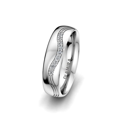 Women's Ring Heavenly Light 5 mm 585 White Gold & Zirconia