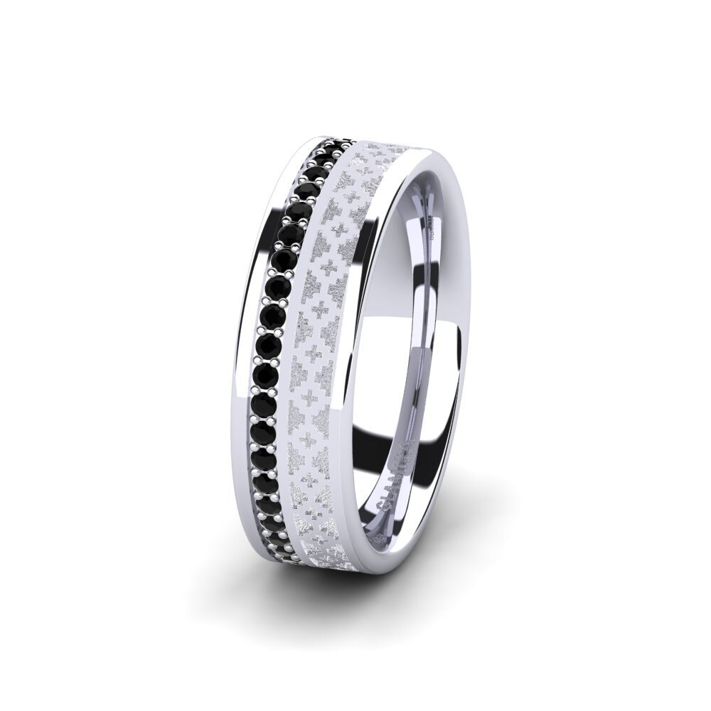 Black Onyx Women's Ring Immortal Charm 6 mm