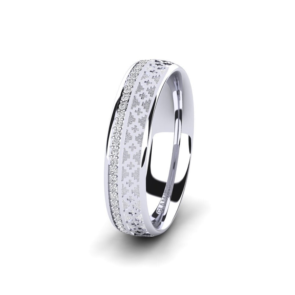 Weißgold 375 Diamant Damen trauring Immortal Charm 5 mm