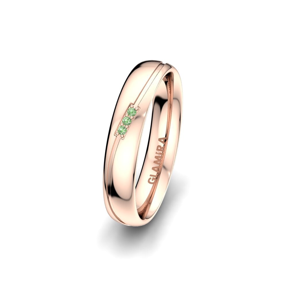 Diamante Verde Anillo Boda Mujer Immortal Chic 4 mm