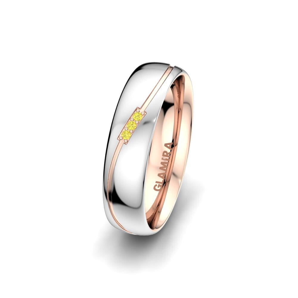 Zafiro amarillo Anillo Boda Mujer Immortal Chic 5 mm