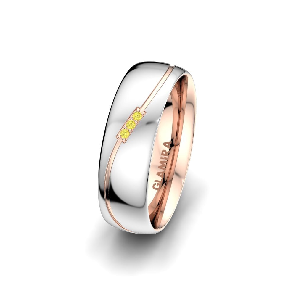 Zafiro amarillo Anillo Boda Mujer Immortal Chic 6 mm