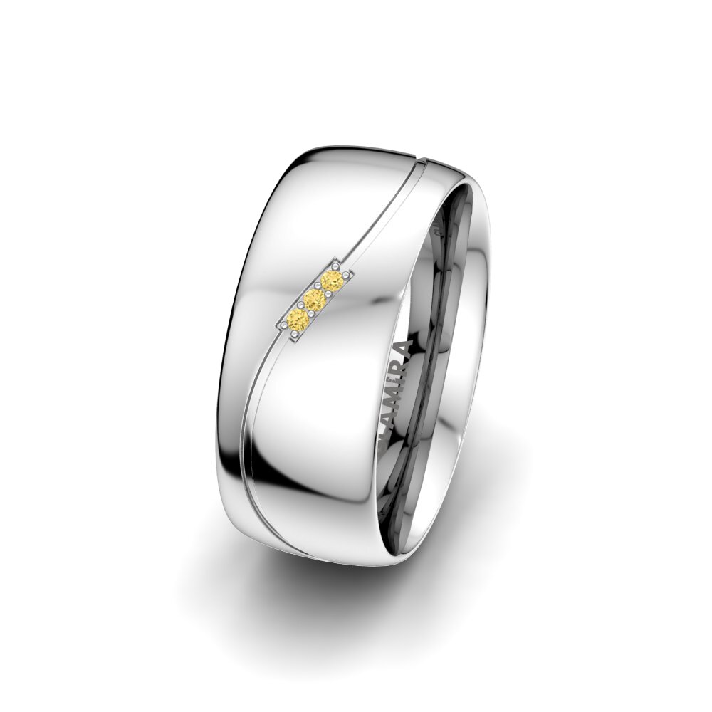 Cumpărați Inele pentru femei Immortal Chic 8 mm - Diamant Galben