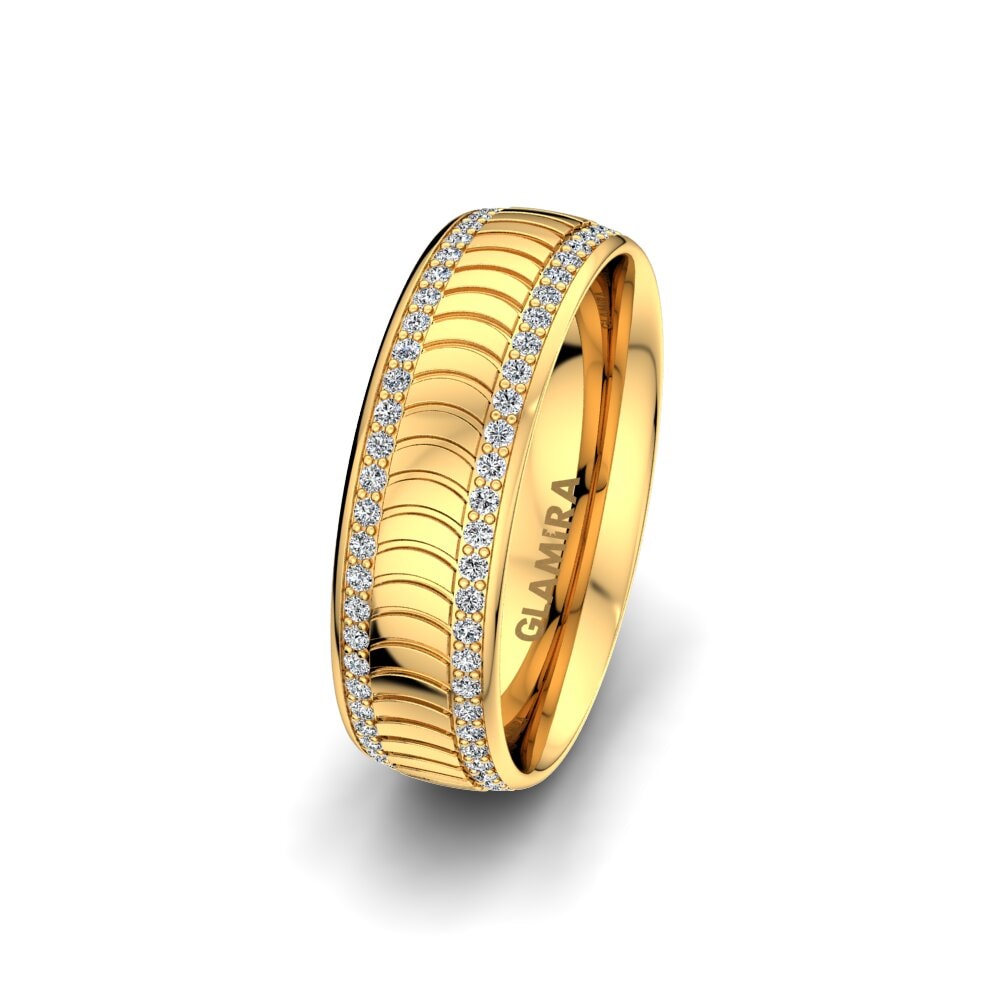 14k 黃色K金 女士结婚戒指 Infinite Energy 6 mm