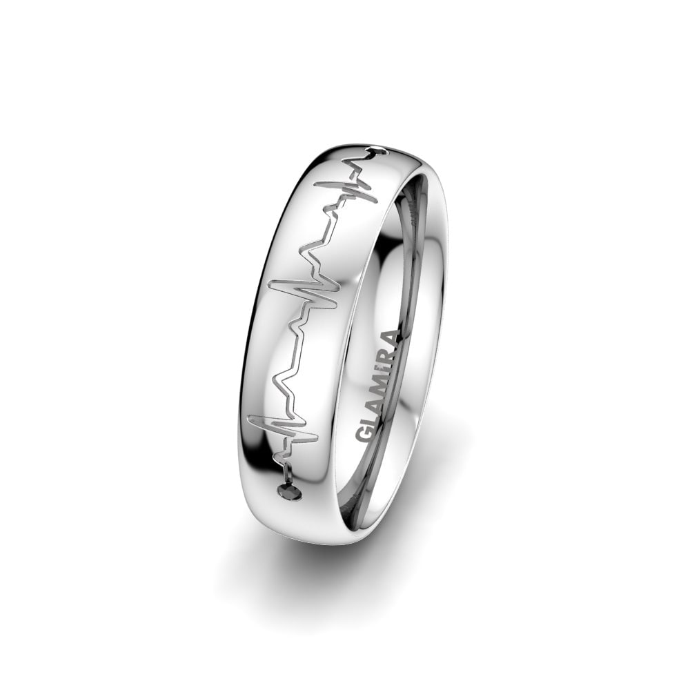 Črni oniks Ženski poročni prstan Fantastic Spell 5 mm