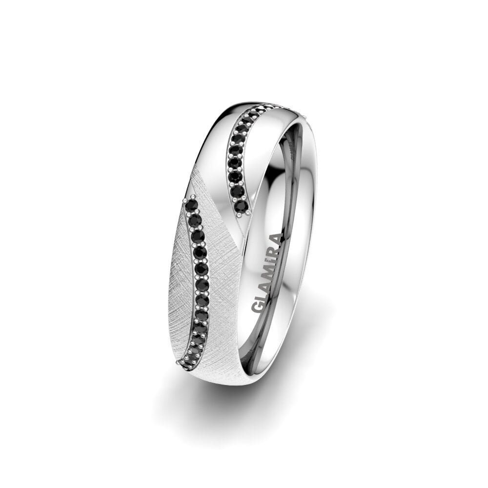 Zafiro negro Anillo Boda Mujer Glamour Kiss 5 mm