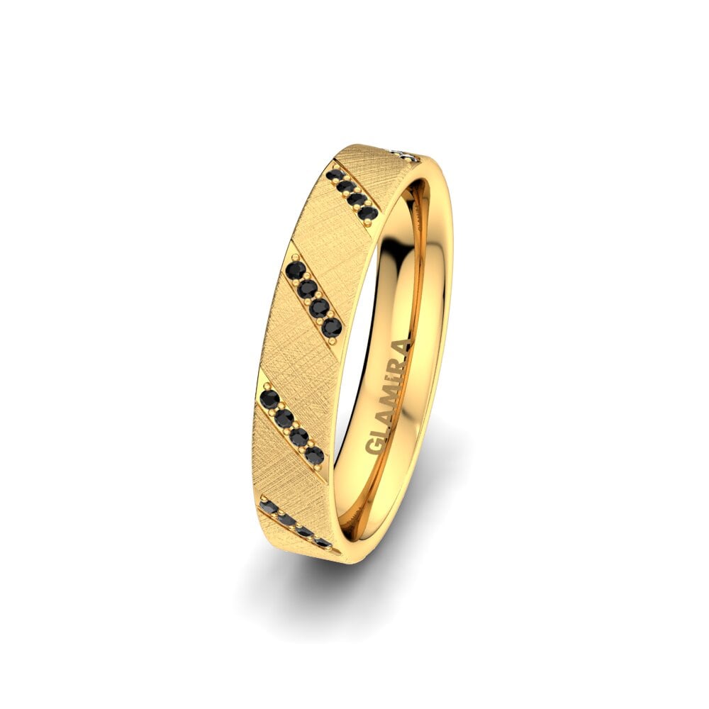 Black Onyx Women's Ring Attractive Love 4 mm