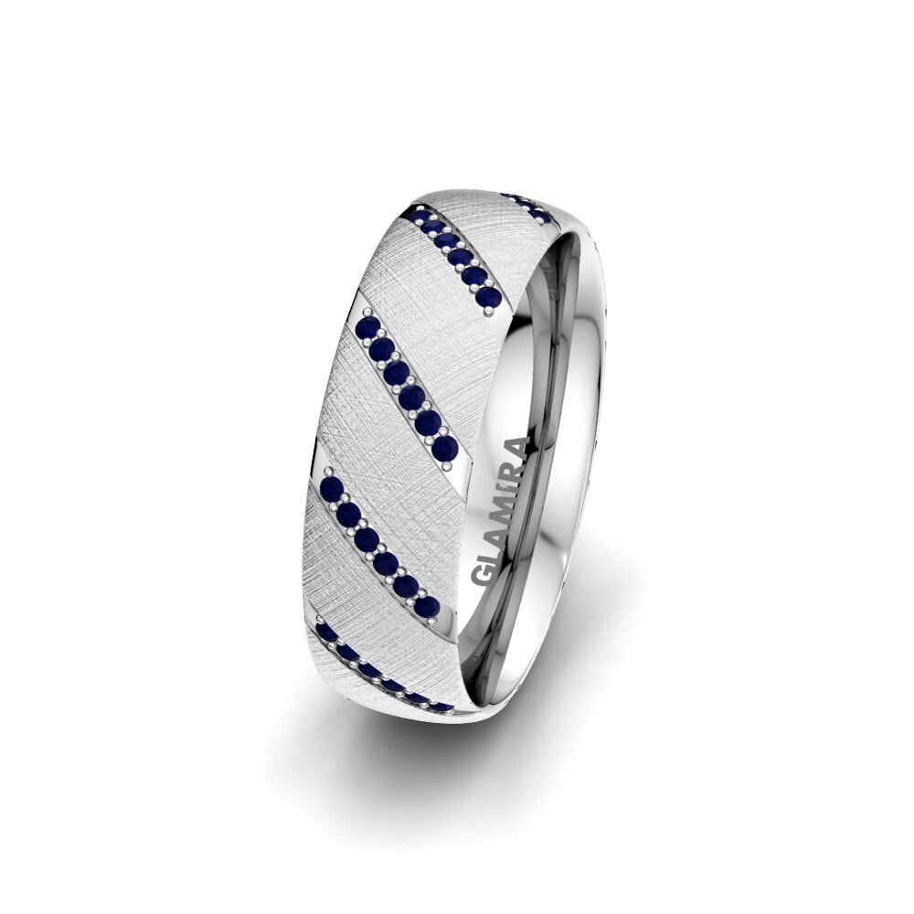 Zafiro Anillo Boda Mujer Attractive Love 6 mm