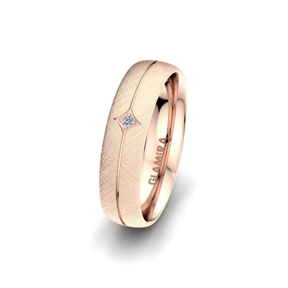 Simple 585 Rose Gold Women’s Wedding Rings
