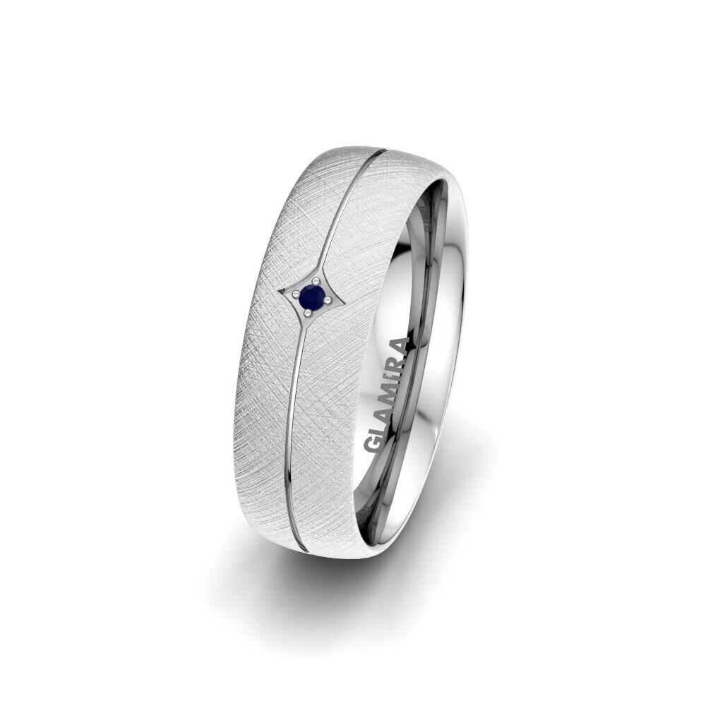 Sapphire Women's Wedding Ring Exotic Round 6 mm