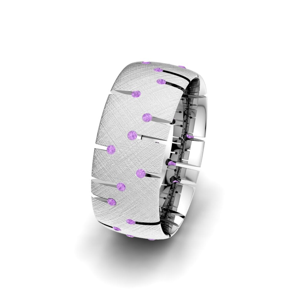 Améthyste Alliance pour femme Unique Hole 8 mm