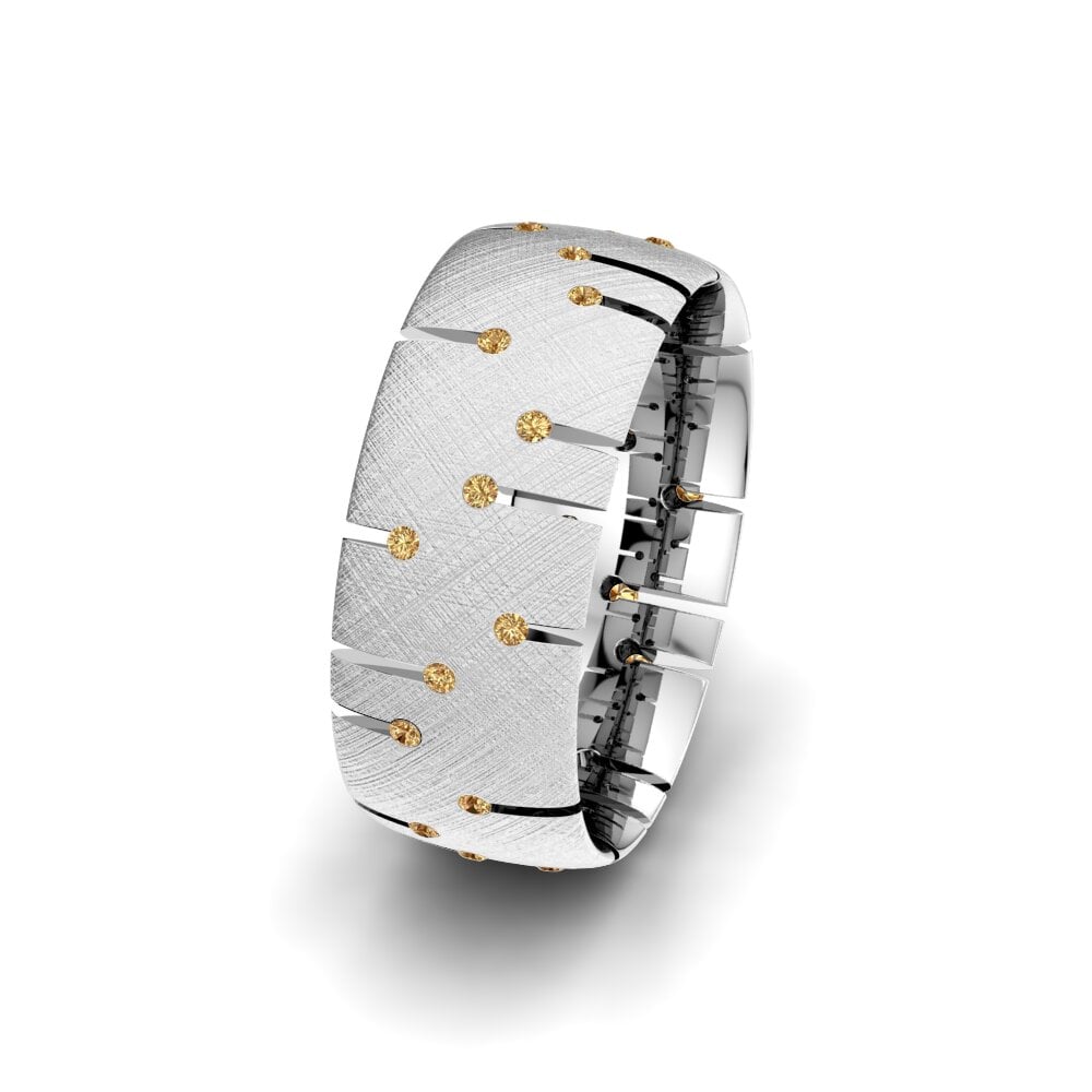 Brown Diamond Women's Wedding Ring Unique Hole 8 mm