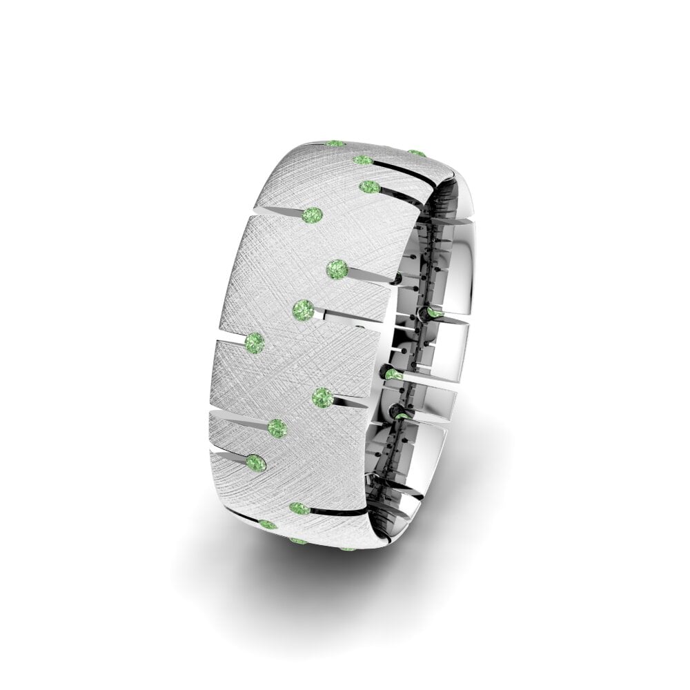 Diamant Vert Alliance pour femme Unique Hole 8 mm
