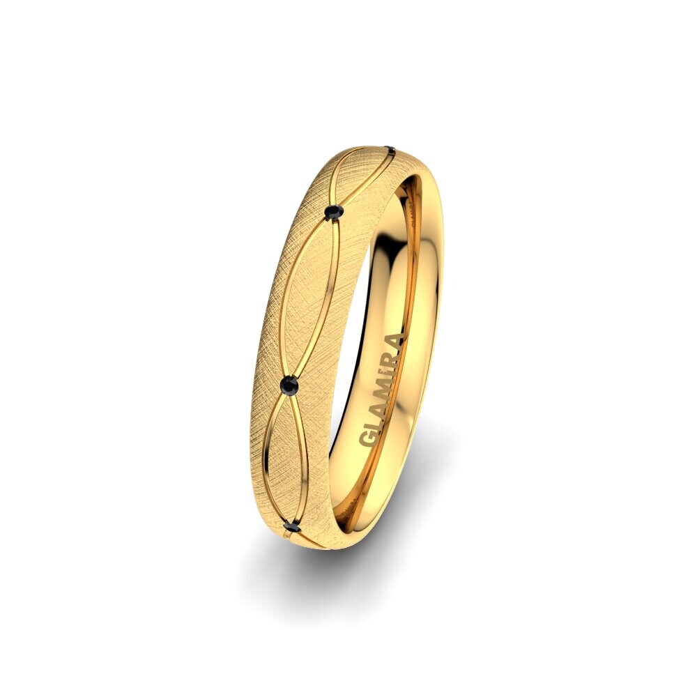 Anillo Boda Mujer Alluring Swing 4 mm Zafiro negro