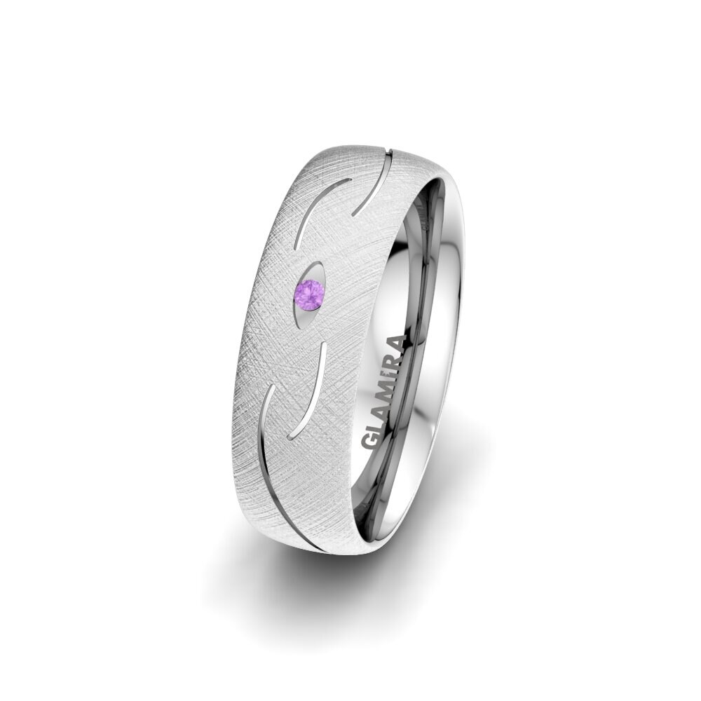 Amethyst Women's Wedding Ring Exotic Air 6 mm