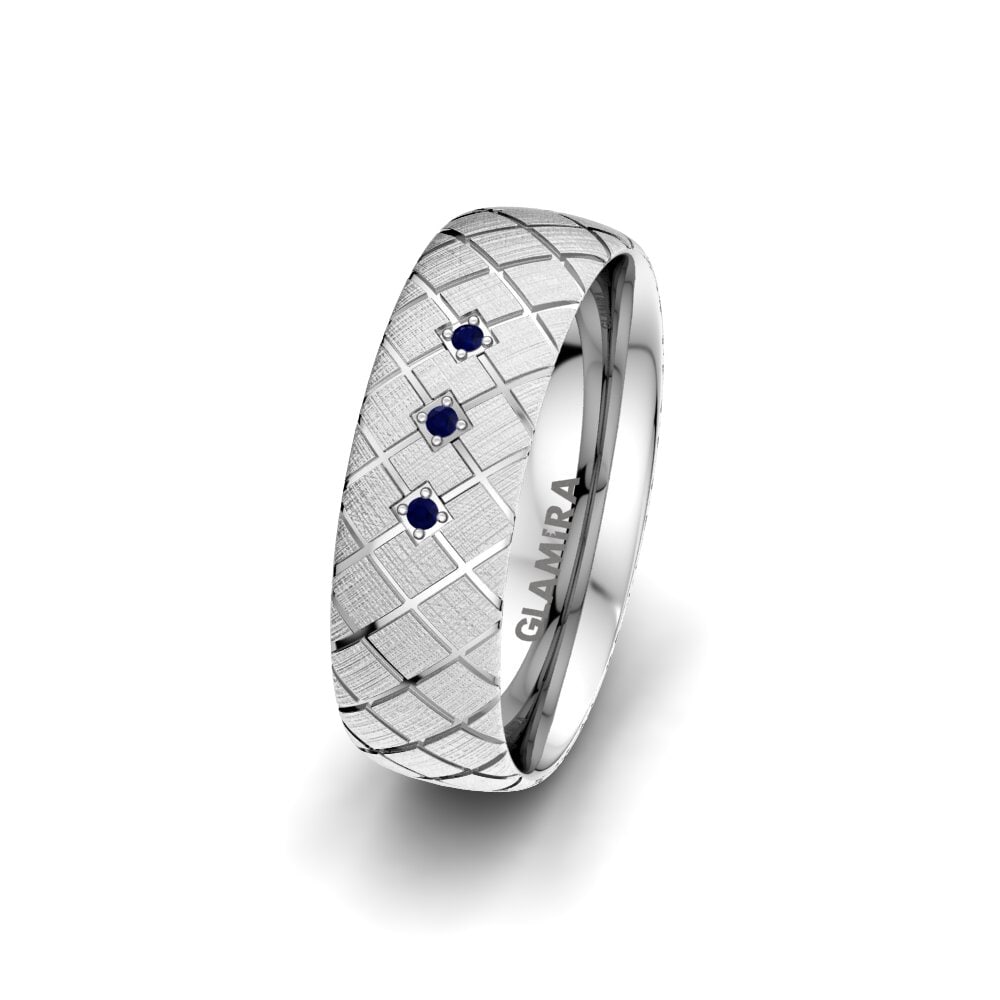 Zafiro Anillo Boda Mujer White Garden 6 mm