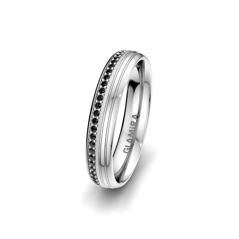 Siyah Safir Kadın Alyans Adore Line 4 mm