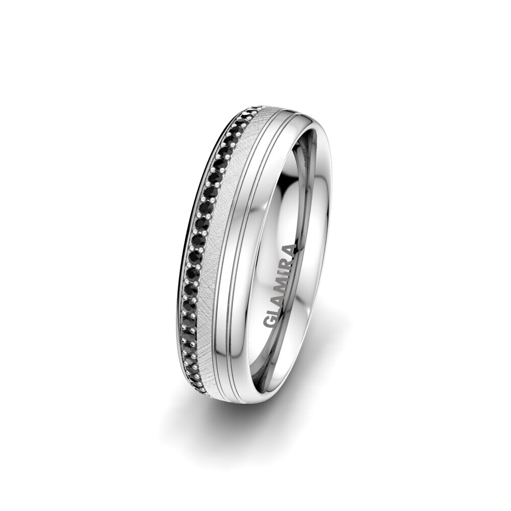 Zafiro negro Anillo Boda Mujer Adore Line 5 mm