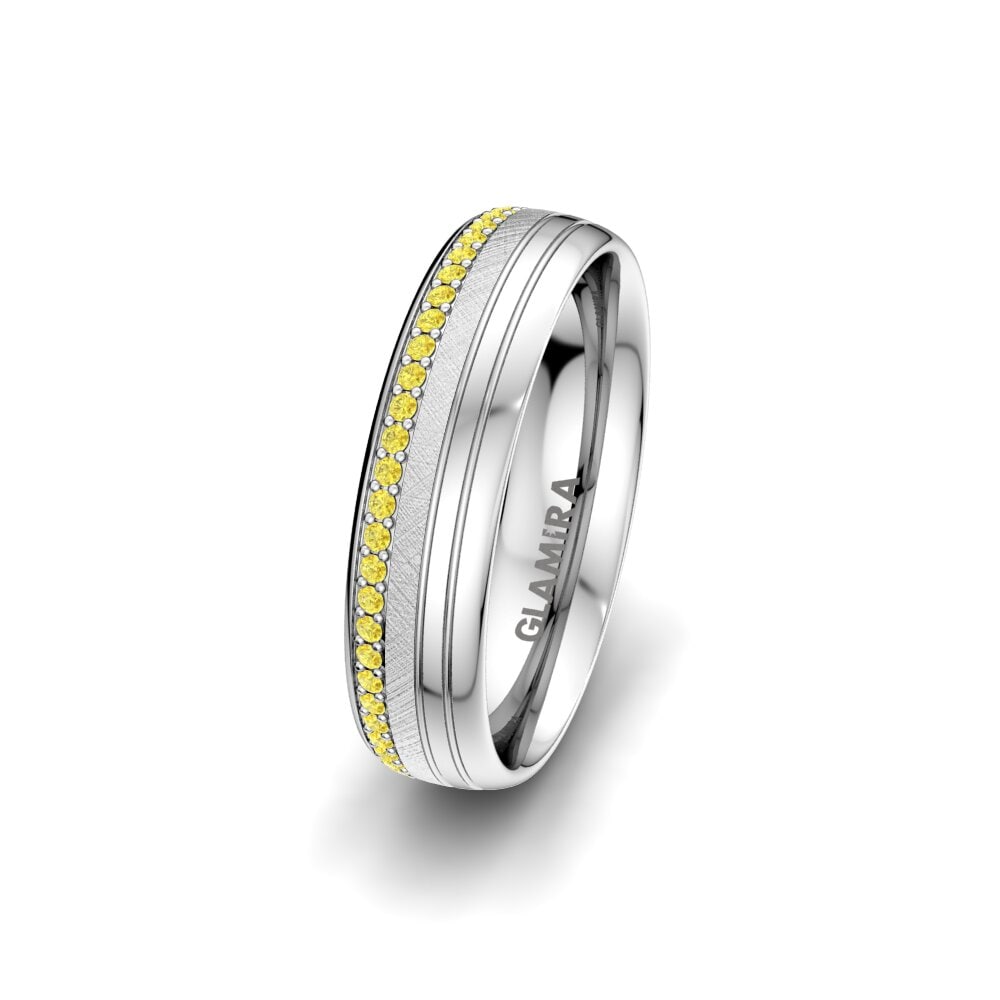 Zafiro amarillo Anillo Boda Mujer Adore Line 5 mm