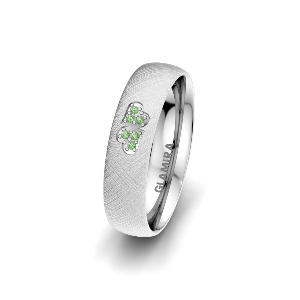 Green Diamond Women's Wedding Ring Adore Spin 5 mm