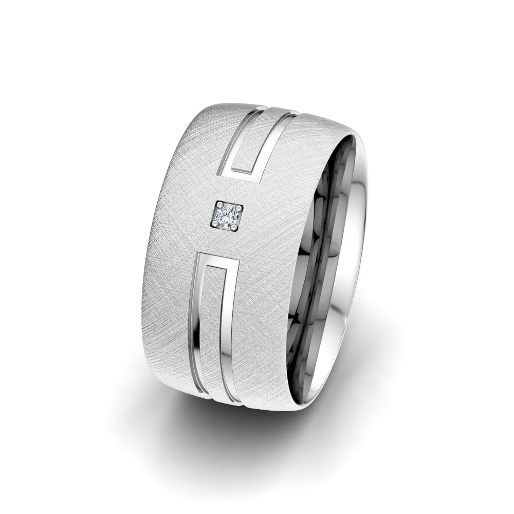 950 Platinum Without Stone Women's Ring Dynamic Plain 10 mm