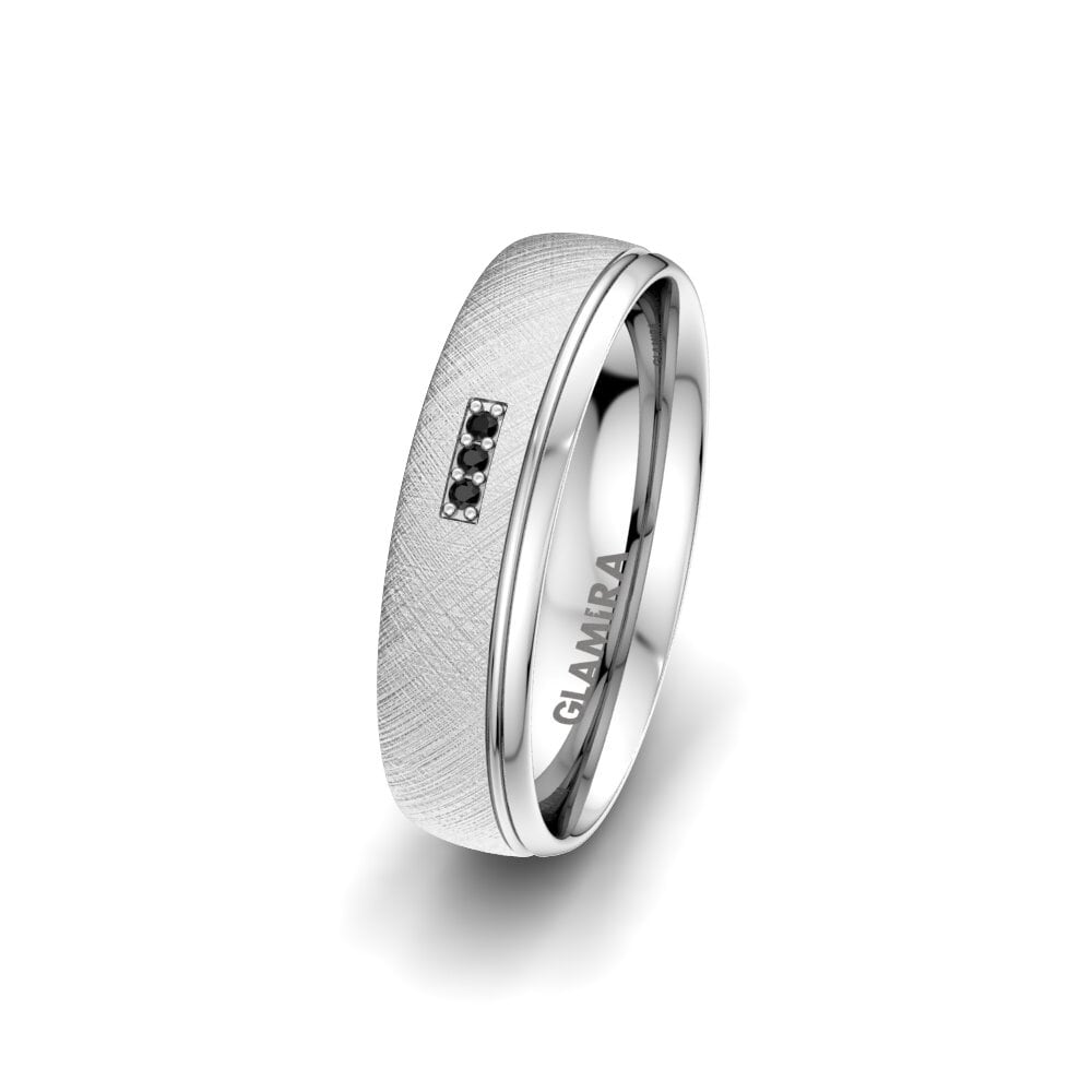 Black Diamond Women's Wedding Ring Alluring Step 5 mm