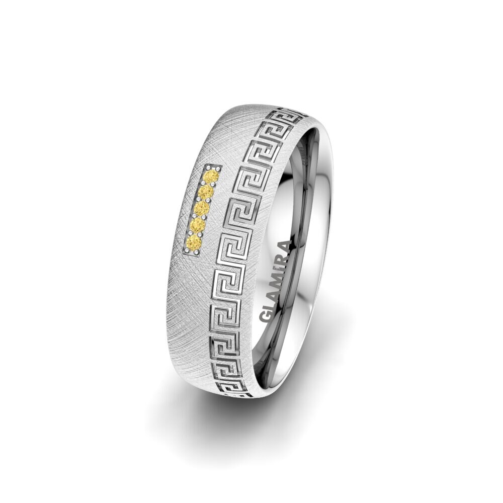 Diamant Jaune Alliance pour femme Amazing Charm 6 mm