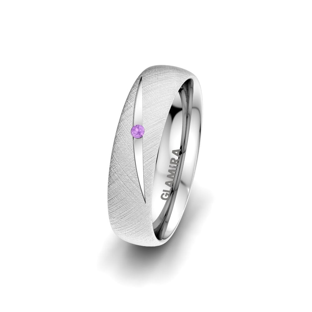 Amethyst Women's Wedding Ring Charismatic Beauty 5 mm