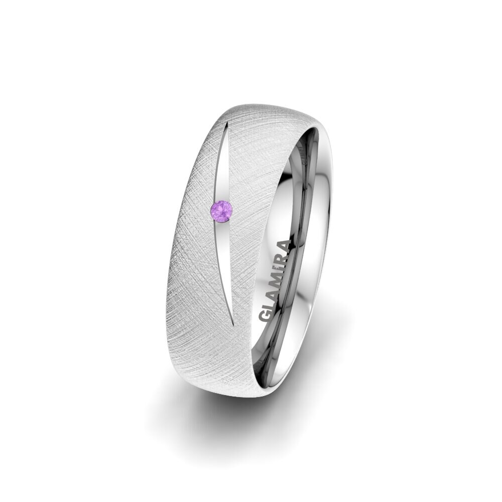 Amethyst Women's Wedding Ring Charismatic Beauty 6 mm