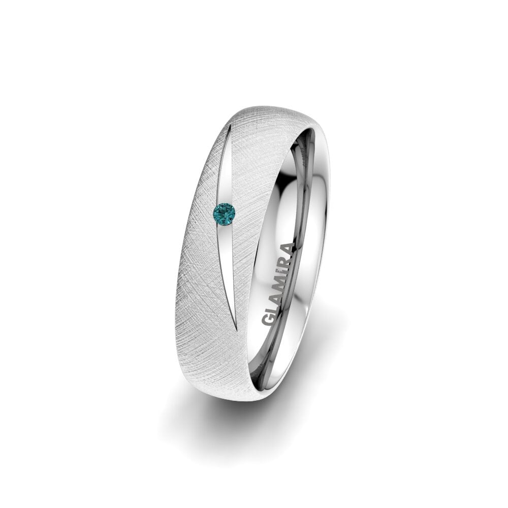 Diamant Bleu Alliance pour femme Charismatic Beauty 5 mm