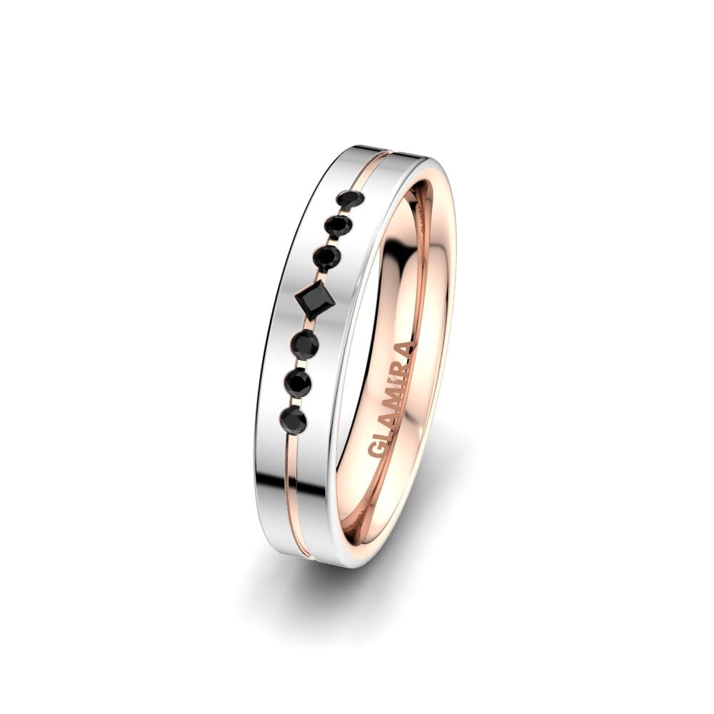 Black Onyx Women's Ring Authentic Line 4 mm