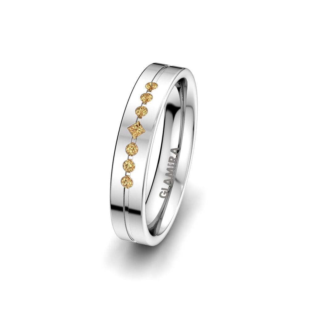 Hnědý diamant Dámský snubní prsteny Authentic Line 4 mm