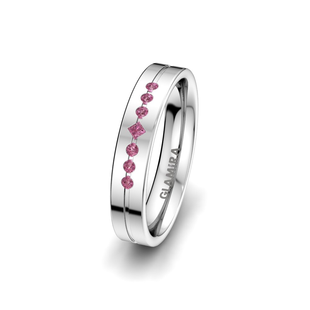 Rhodolit (granát) Dámský snubní prsteny Authentic Line 4 mm