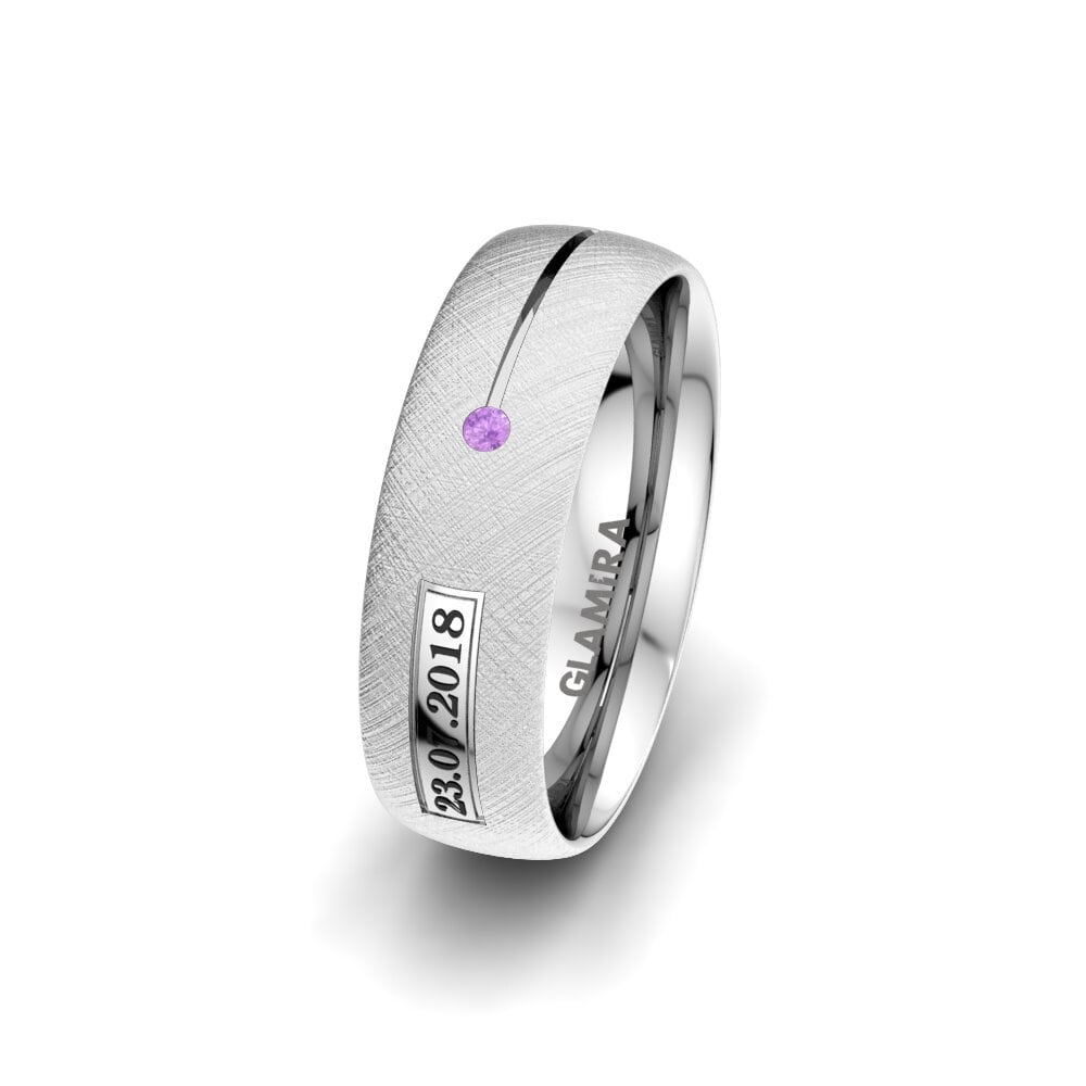 Amethyst Women's Wedding Ring Alluring Night 6 mm