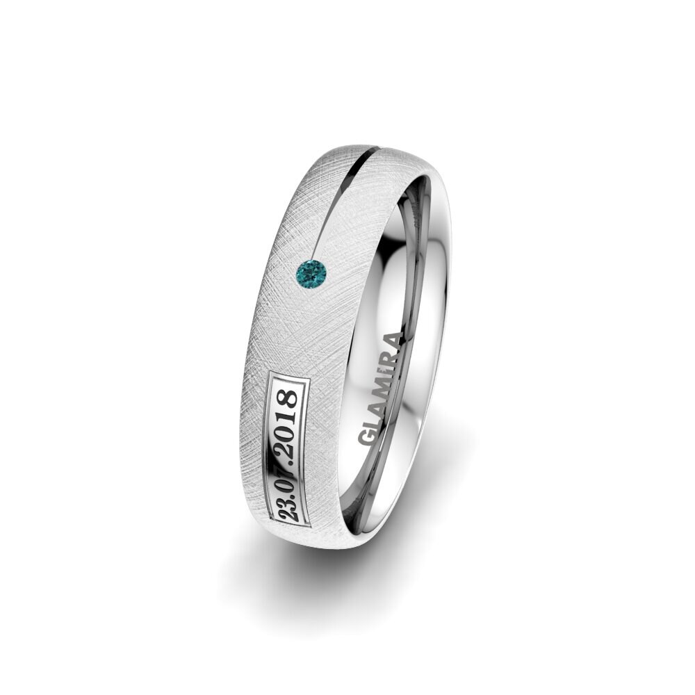 Diamant Bleu Alliance pour femme Alluring Night 5 mm